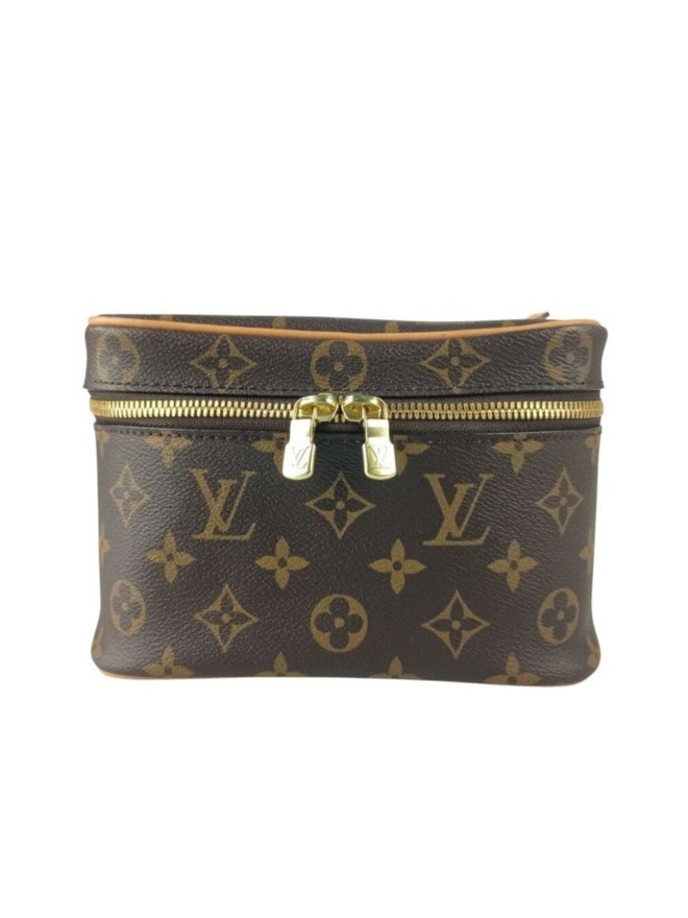 Louis Vuitton Handbag Nice Mini Brown Monogram Vanity Bag Gold